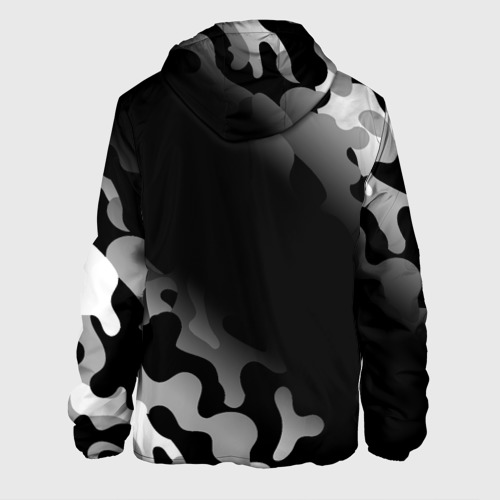 Мужская куртка 3D Quake glitch на темном фоне: надпись, символ, цвет 3D печать - фото 2