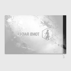 Флаг 3D Tomb Raider glitch на светлом фоне: надпись и символ - фото 2