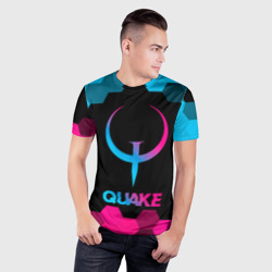 Мужская футболка 3D Slim Quake - neon gradient - фото 2