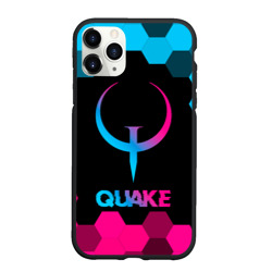 Чехол для iPhone 11 Pro Max матовый Quake - neon gradient