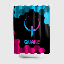 Штора 3D для ванной Quake - neon gradient