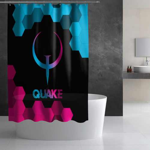 Штора 3D для ванной Quake - neon gradient - фото 3