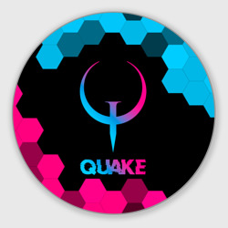 Круглый коврик для мышки Quake - neon gradient