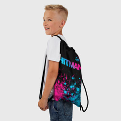 Рюкзак-мешок 3D Hitman - neon gradient: символ сверху - фото 2