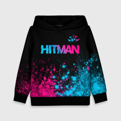 Детская толстовка 3D Hitman - neon gradient: символ сверху