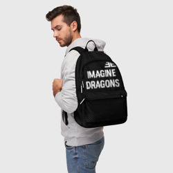Рюкзак 3D Imagine Dragons glitch на темном фоне: символ сверху - фото 2
