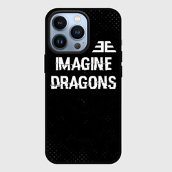 Чехол для iPhone 13 Pro Imagine Dragons glitch на темном фоне: символ сверху