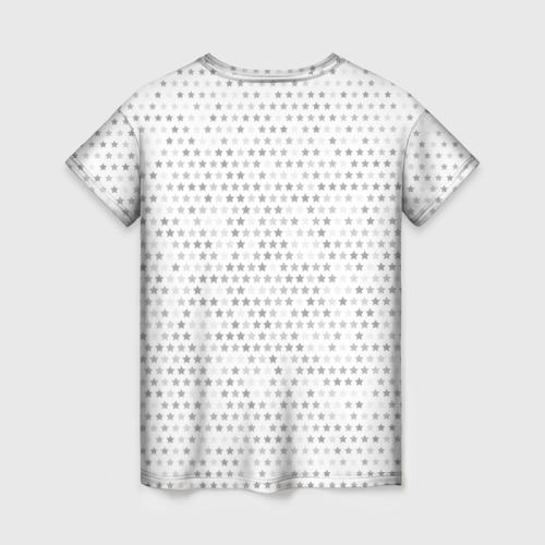 Женская футболка 3D с принтом Three Days Grace glitch на светлом фоне: символ сверху, вид сзади #1