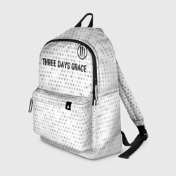 Рюкзак 3D Three Days Grace glitch на светлом фоне: символ сверху