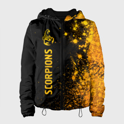 Женская куртка 3D Scorpions - gold gradient: по-вертикали