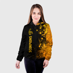 Женская куртка 3D Scorpions - gold gradient: по-вертикали - фото 2