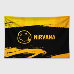 Флаг-баннер Nirvana - gold gradient: надпись и символ
