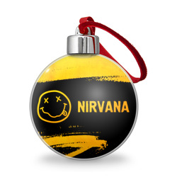 Ёлочный шар Nirvana - gold gradient: надпись и символ
