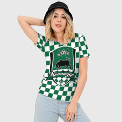 Женская футболка 3D Slim Краснодар - Футбольный Клуб - фото 2
