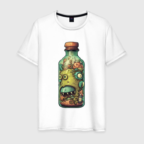 Мужская футболка хлопок Monster in Bottle: Grand Erik, цвет белый