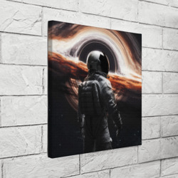 Холст квадратный Черная дыра - космонавт - фото 2