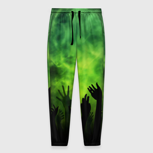 Мужские брюки 3D с принтом Зомби вечеринка, вид спереди #2