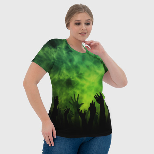 Женская футболка 3D с принтом Зомби вечеринка, фото #4