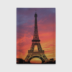 Обложка для автодокументов Эйфелева башня - закат