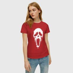 Женская футболка хлопок Scream - mask - фото 2