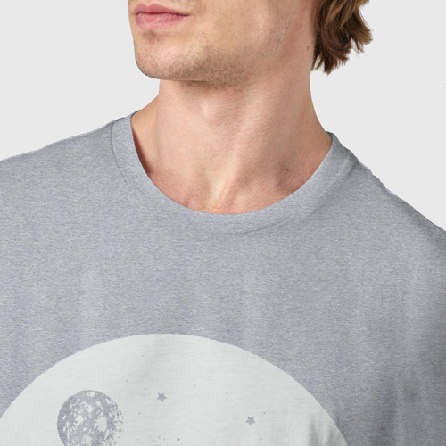 Мужская футболка хлопок Space dream, цвет меланж - фото 6