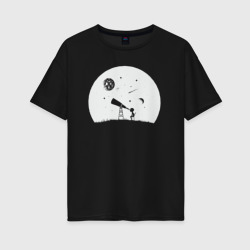 Женская футболка хлопок Oversize Космические мечты