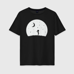 Женская футболка хлопок Oversize Space boy