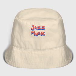 Music jazz – Мужская панама хлопок с принтом купить