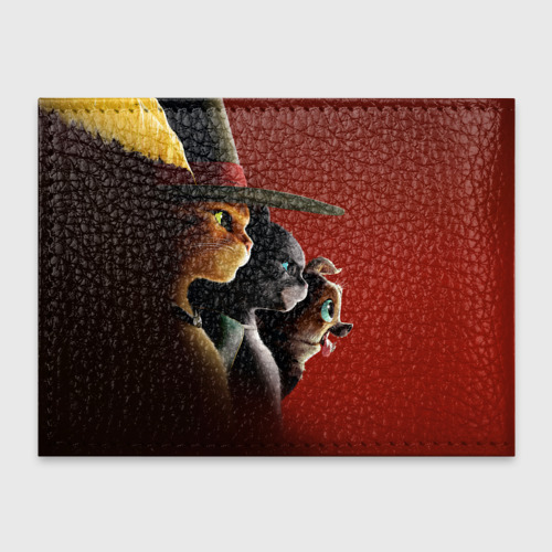Обложка для студенческого билета Кот в сапогах Герои, цвет черный - фото 2
