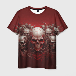 Мужская футболка 3D Демонические черепа