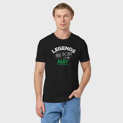Мужская футболка хлопок Легенда мая, цвет черный - фото 3