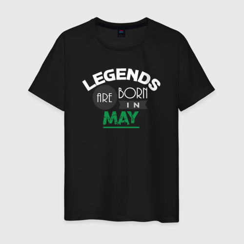 Мужская футболка хлопок Легенда мая, цвет черный