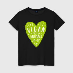 Женская футболка хлопок Vegan for the animals