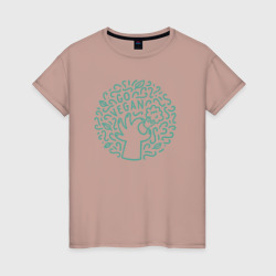 Go vegan – Женская футболка хлопок с принтом купить со скидкой в -20%
