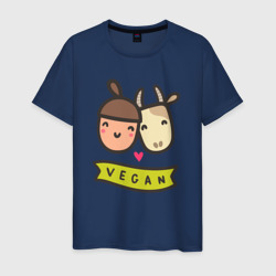 Vegan loves – Мужская футболка хлопок с принтом купить со скидкой в -20%