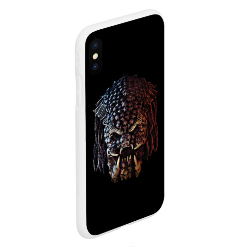 Чехол для iPhone XS Max матовый Predator - skull, цвет белый - фото 3