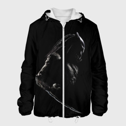 Мужская куртка 3D Хищник на черном фоне