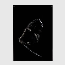 Постер Хищник на черном фоне