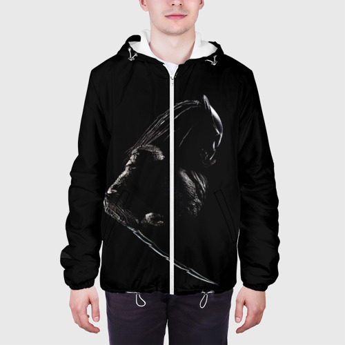 Мужская куртка 3D Хищник на черном фоне, цвет 3D печать - фото 4