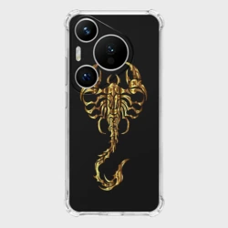 Чехол для Huawei Pura 70 Pro Золотой скорпион