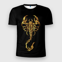 Мужская футболка 3D Slim Золотой скорпион