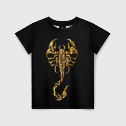 Детская футболка 3D Золотой скорпион