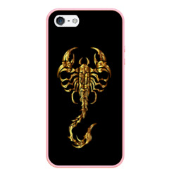 Чехол для iPhone 5/5S матовый Золотой скорпион