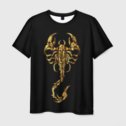 Мужская футболка 3D Золотой скорпион