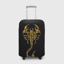 Чехол для чемодана 3D Золотой скорпион