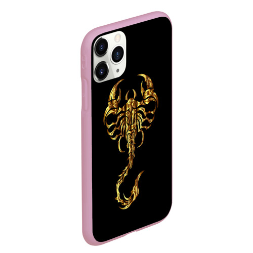 Чехол для iPhone 11 Pro Max матовый Золотой скорпион, цвет розовый - фото 3