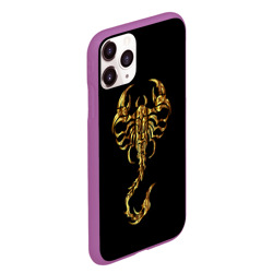 Чехол для iPhone 11 Pro Max матовый Золотой скорпион - фото 2