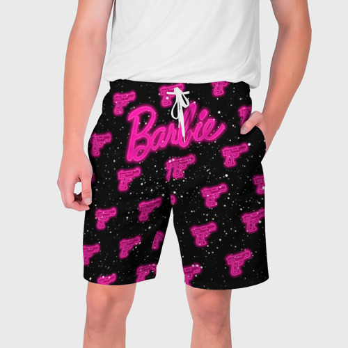 Мужские шорты 3D Неоновое оружие и Барби, цвет 3D печать