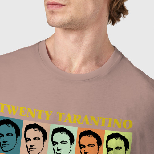 Мужская футболка хлопок Twenty Tarantino, цвет пыльно-розовый - фото 6