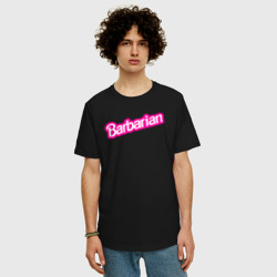 Мужская футболка хлопок Oversize Барби варвар - барбариан - фото 2
